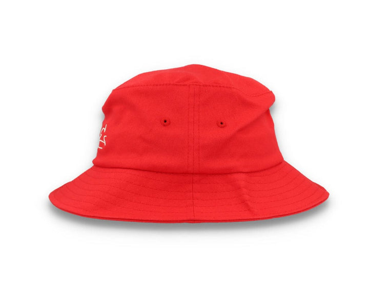 Skinny E Bucket Hat Red/White - LOKK