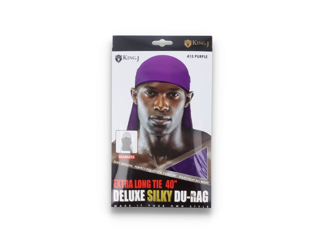 Deluxe Silky Satin Durag Purple - King J - LOKK