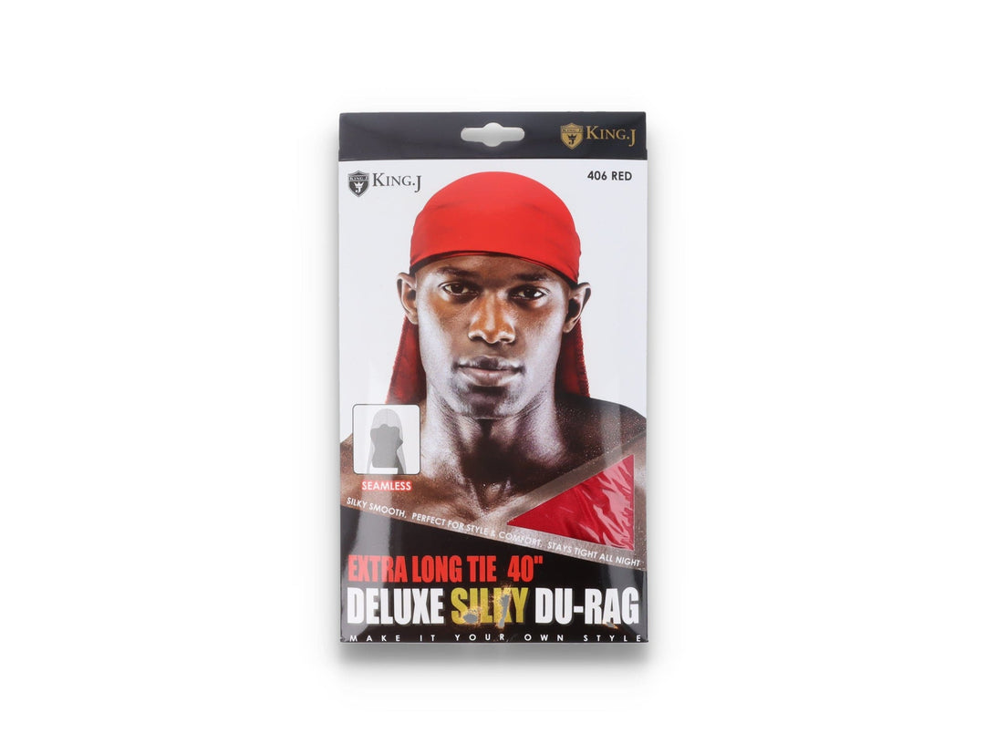 Deluxe Silky Satin Durag Red - King J - LOKK