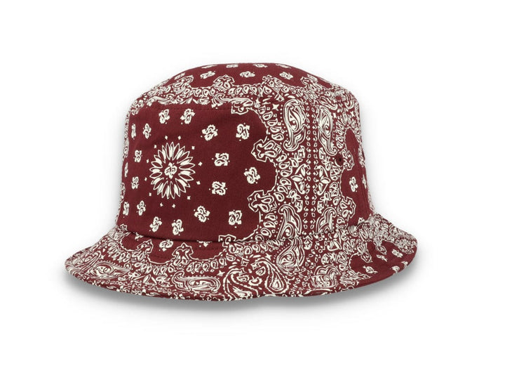 Bucket Hat Bandana Print Cherry/White 5003BP - LOKK
