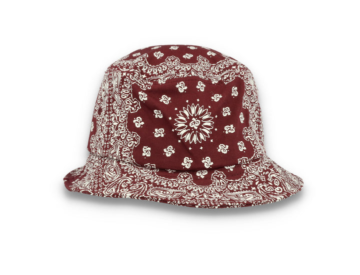 Bucket Hat Bandana Print Cherry/White 5003BP - LOKK