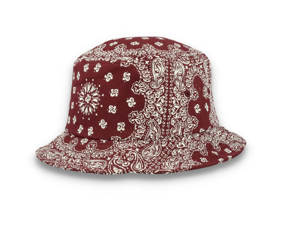 Bucket Hat Bandana Print Cherry/White 5003BP - LOKK