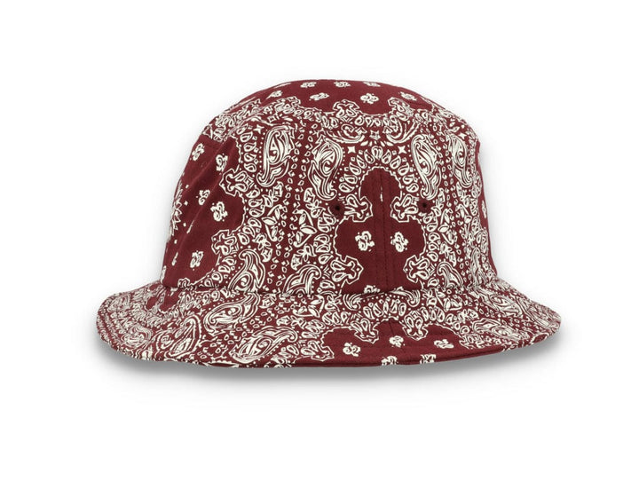 Bucket Hat Bandana Print Cherry/White 5003BP - LOKK