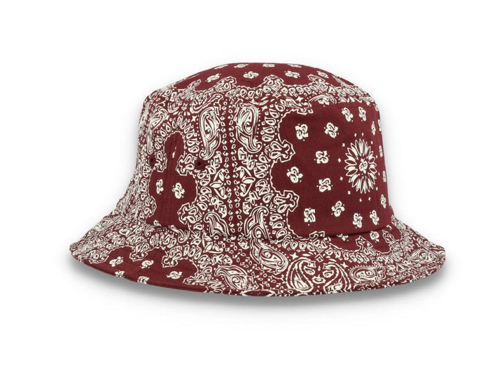 Bucket Hat Bandana Print Cherry/White 5003BP - LOKK