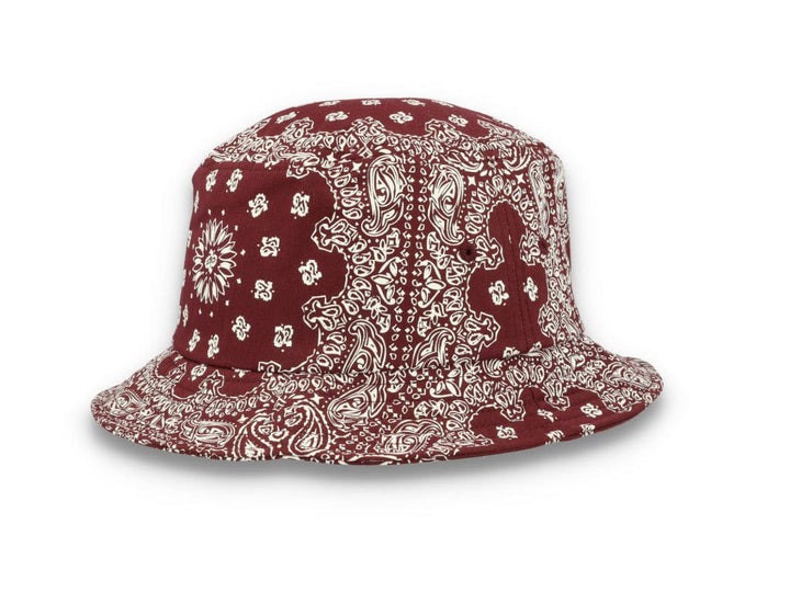 Bucket Hat Bandana Print Cherry/White 5003BP - LOKK