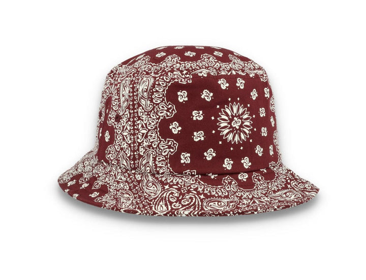 Bucket Hat Bandana Print Cherry/White 5003BP - LOKK