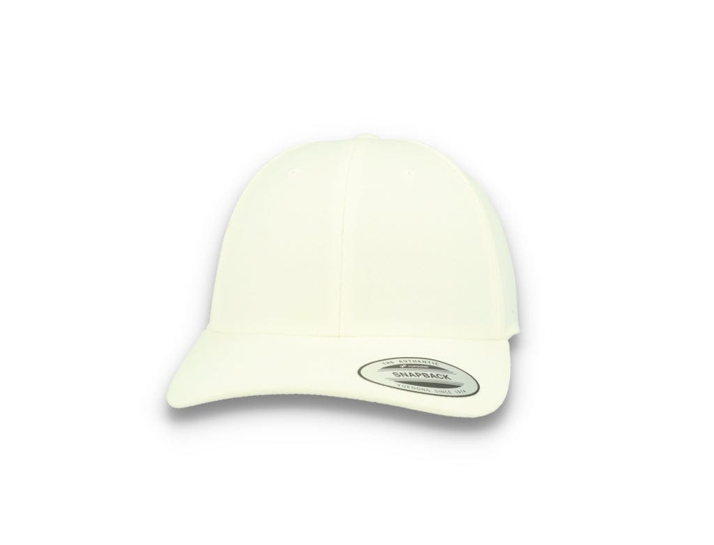 Premium Curved Visor Cap Snapback White - Yupoong 6789M