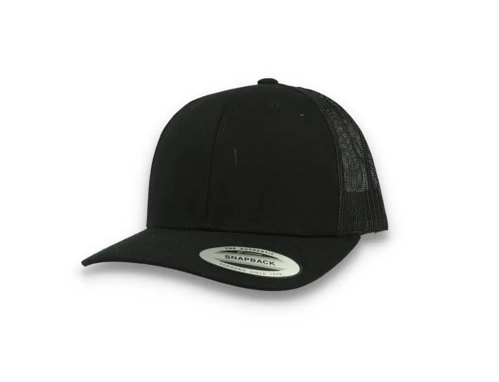 Black Trucker Cap Retro - Yupoong 6606 - LOKK
