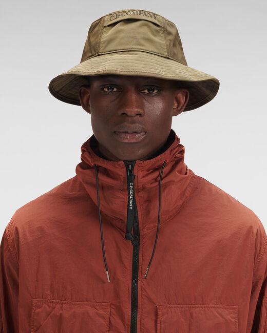 Hat Bucket C.P. Company Bucket Hat Ivy Green Chrome Garment Dyed C.P. Company