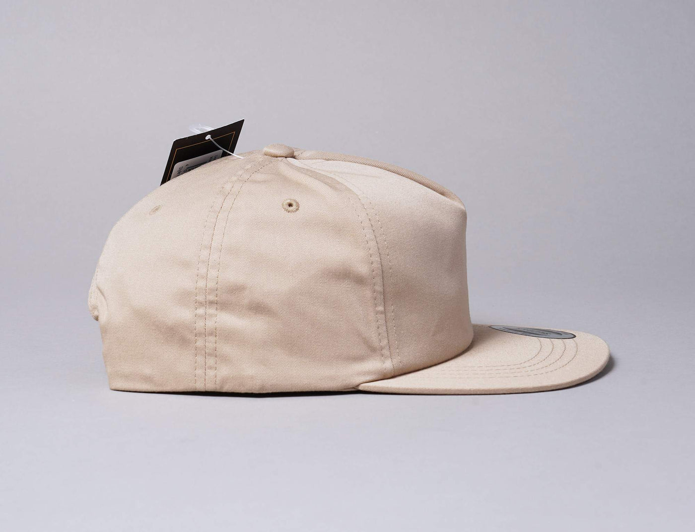 Cap Snapback Yupoong 6502 Unstructured 5-Panel Snapback Cap Khaki Yupoong Snapback Cap / Beige / One Size