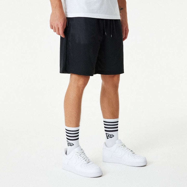 New Era Mesh Shorts Black - LOKK