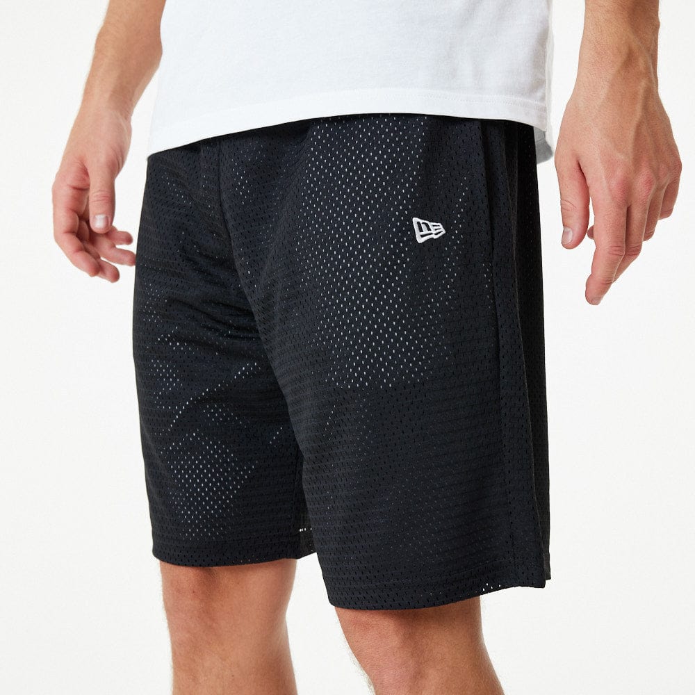 New Era Mesh Shorts Black - LOKK