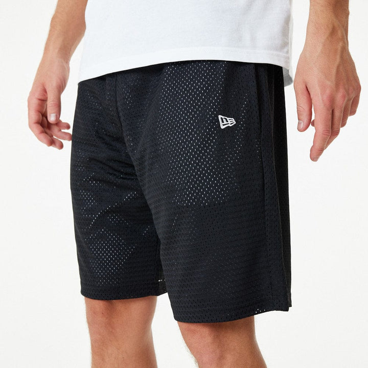 New Era Mesh Shorts Black - LOKK