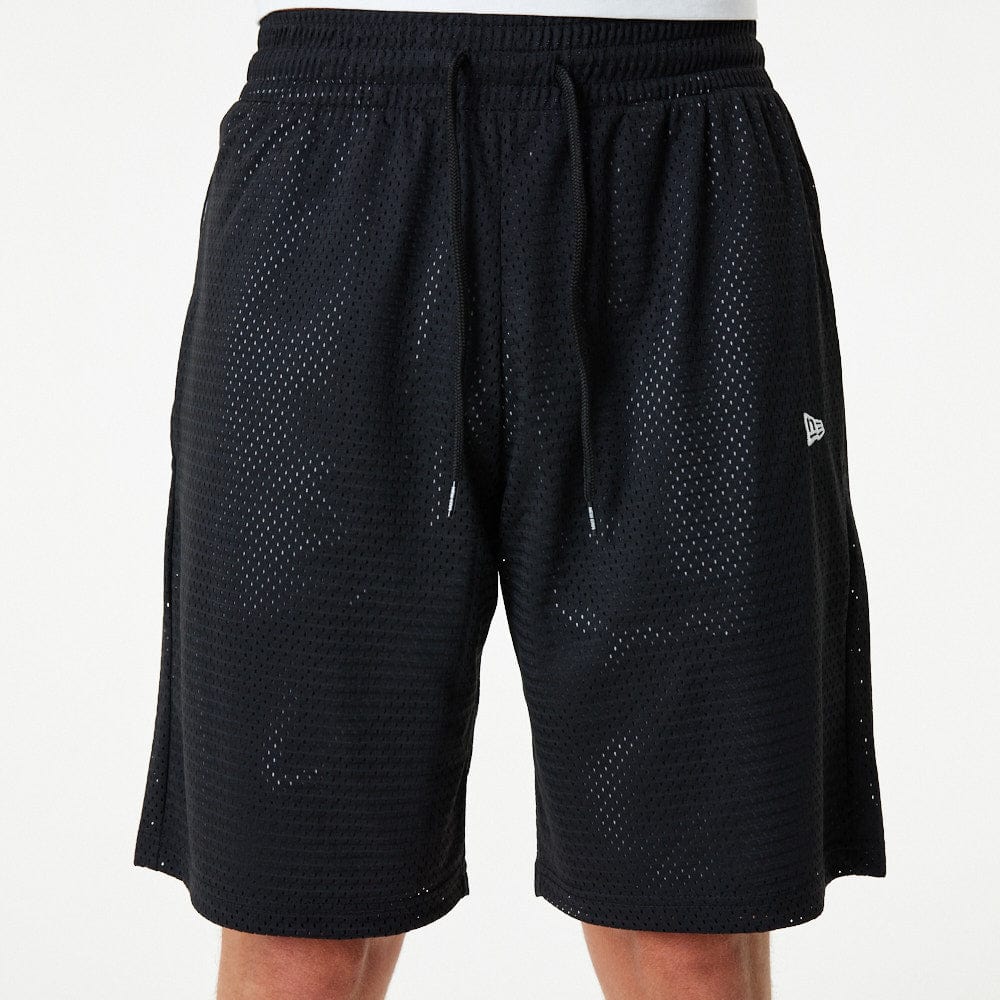 New Era Mesh Shorts Black - LOKK