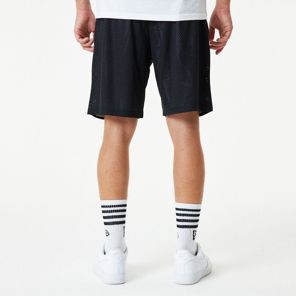New Era Mesh Shorts Black - LOKK