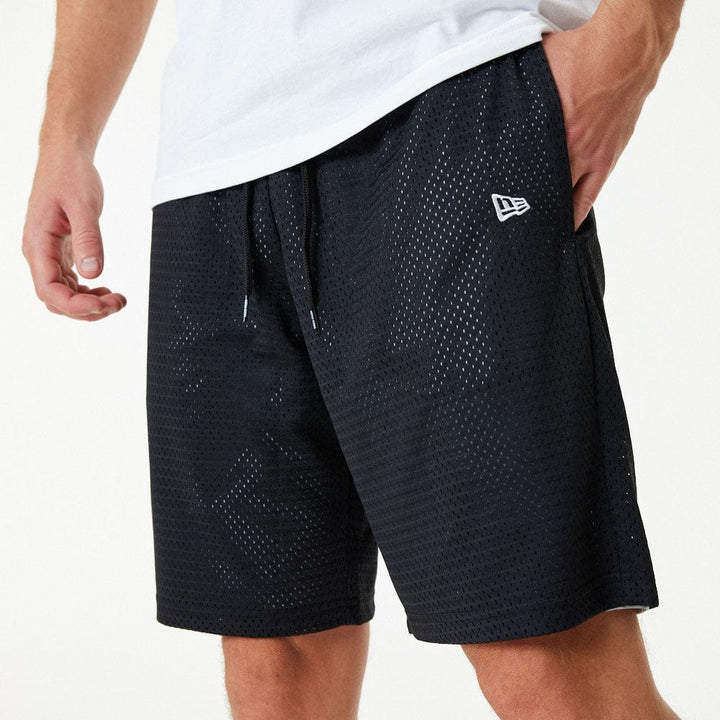New Era Mesh Shorts Black - LOKK