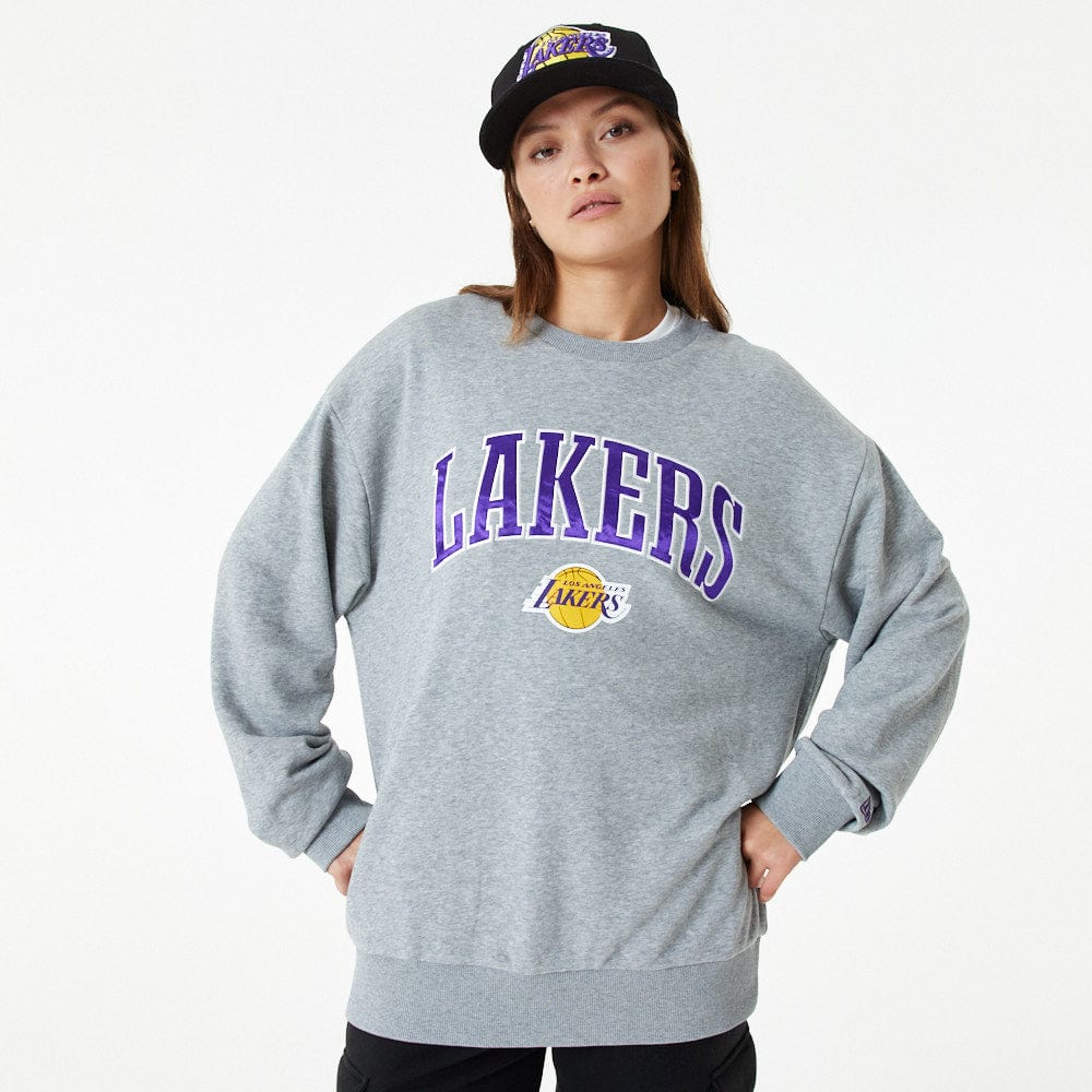 NBA Applique Crew Los Angeles Lakers Grey - LOKK