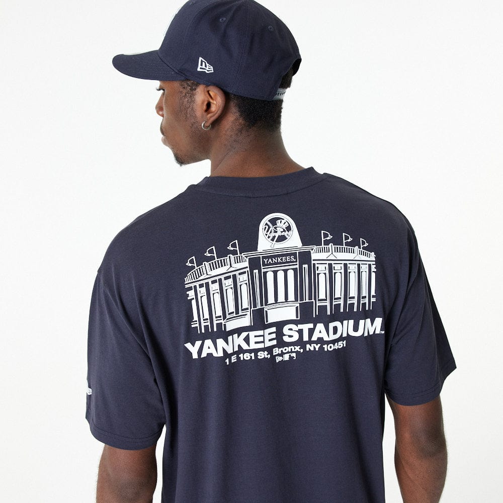 MLB Stadium Graphc Over Size Tee New York Yankees Navy/White - LOKK