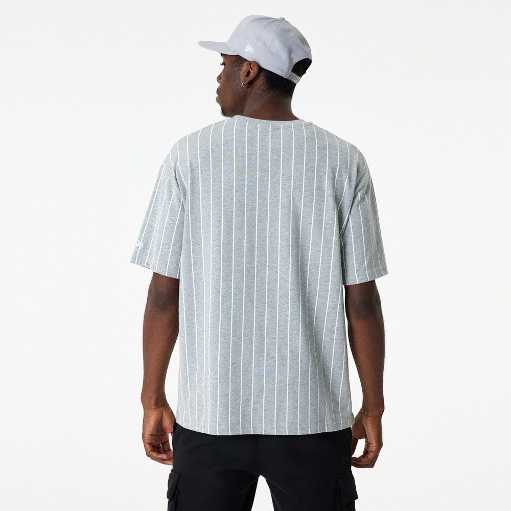 New Era Pinstripe Over Size New Era Heather Grey/White - LOKK