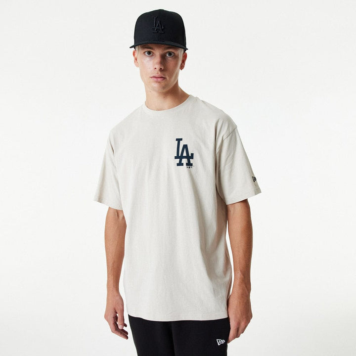 MLB Stadium Graphic Over Size Los Angeles Dodgers Stone/Navy - LOKK