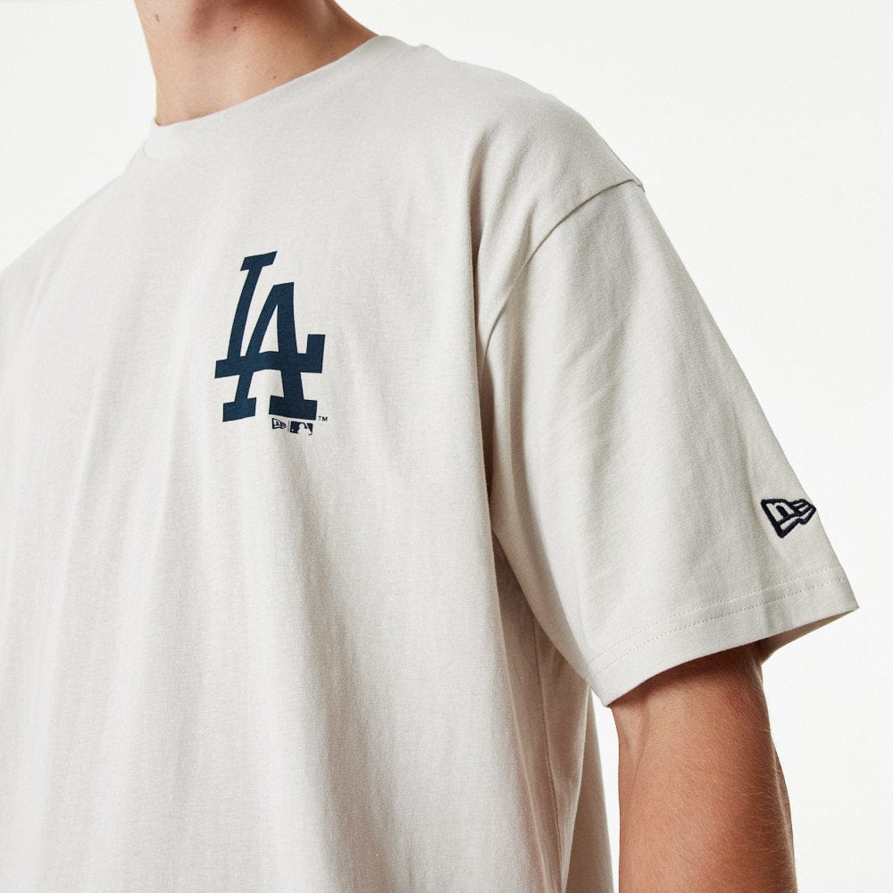 MLB Stadium Graphic Over Size Los Angeles Dodgers Stone/Navy - LOKK