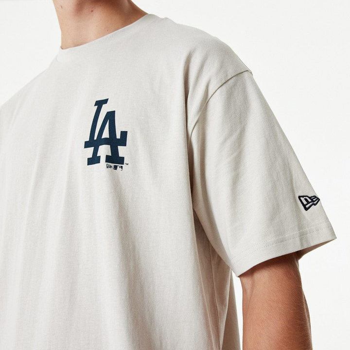 MLB Stadium Graphic Over Size Los Angeles Dodgers Stone/Navy - LOKK