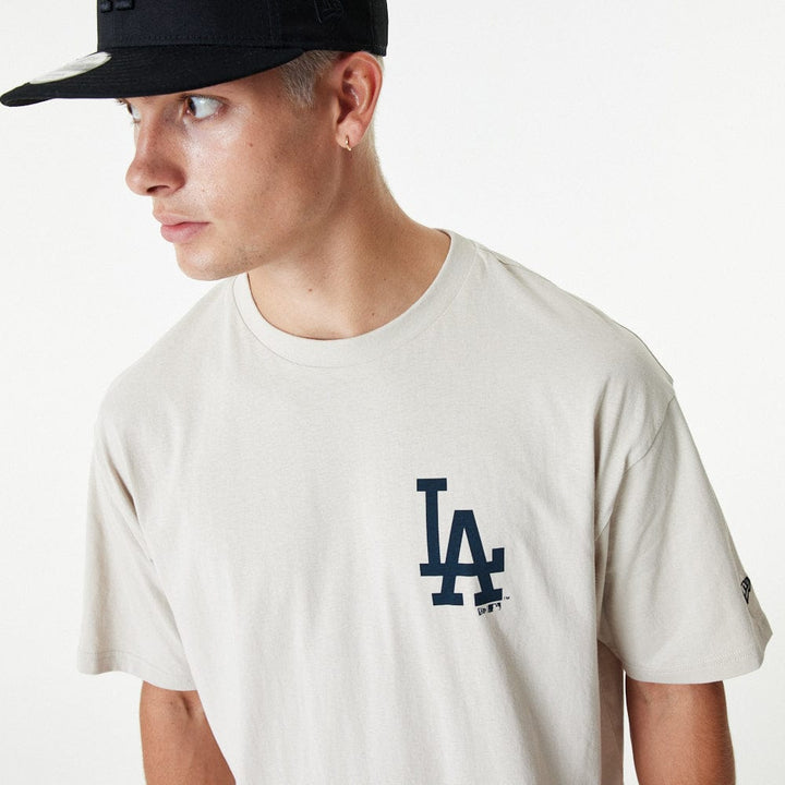 MLB Stadium Graphic Over Size Los Angeles Dodgers Stone/Navy - LOKK