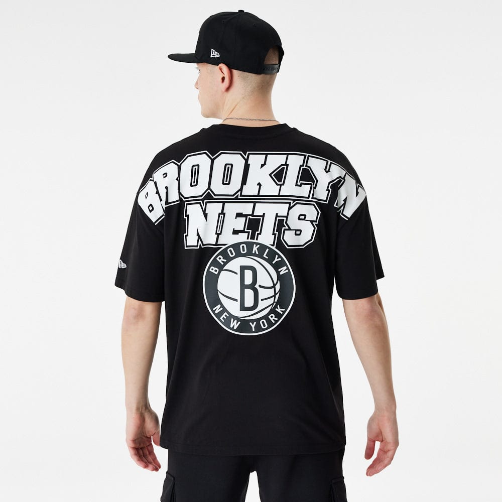 NBA Large Graphic Back Print Over Size Tee Brooklyn Nets - LOKK