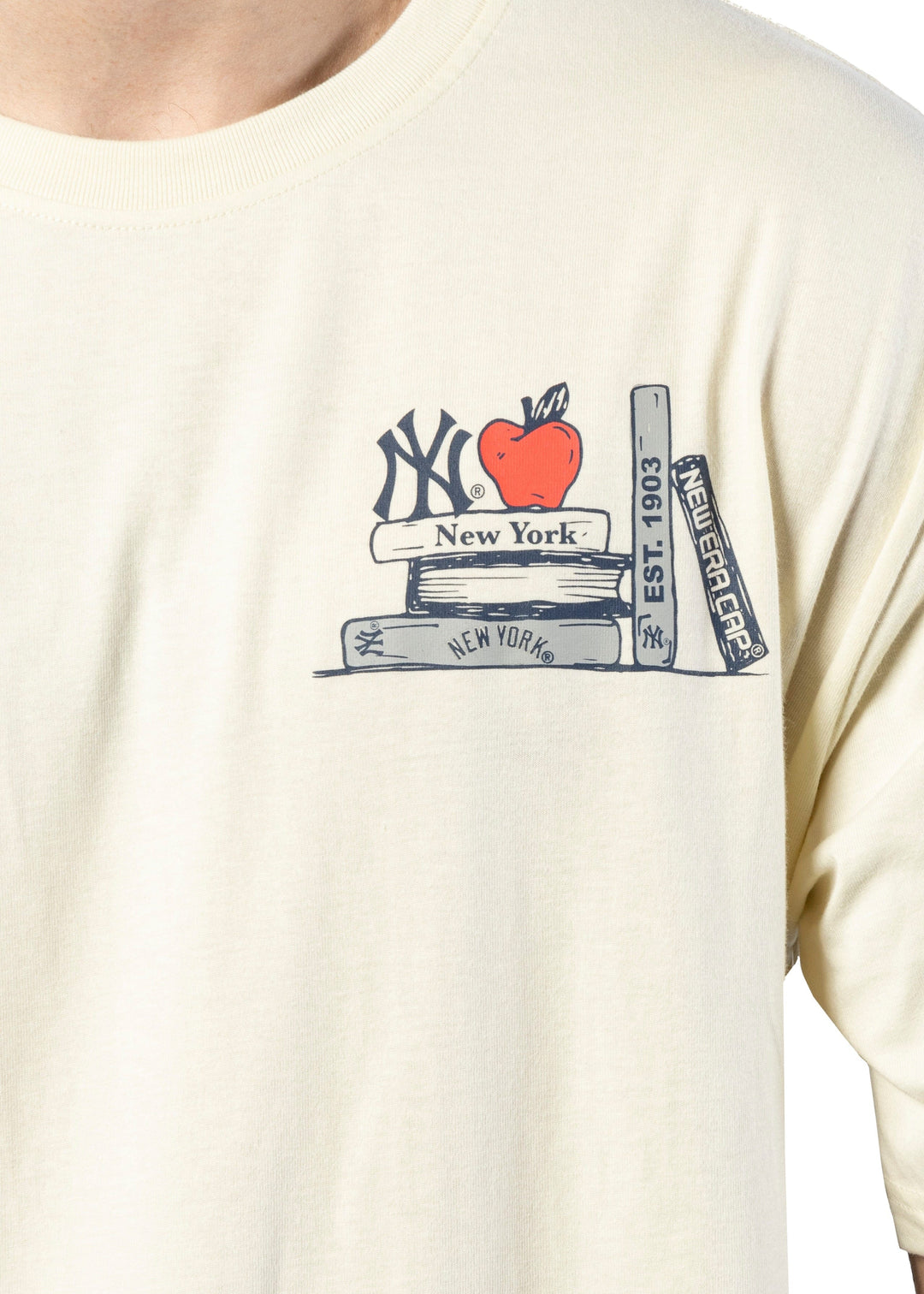 NY Yankees Book Club Tee Off White - LOKK