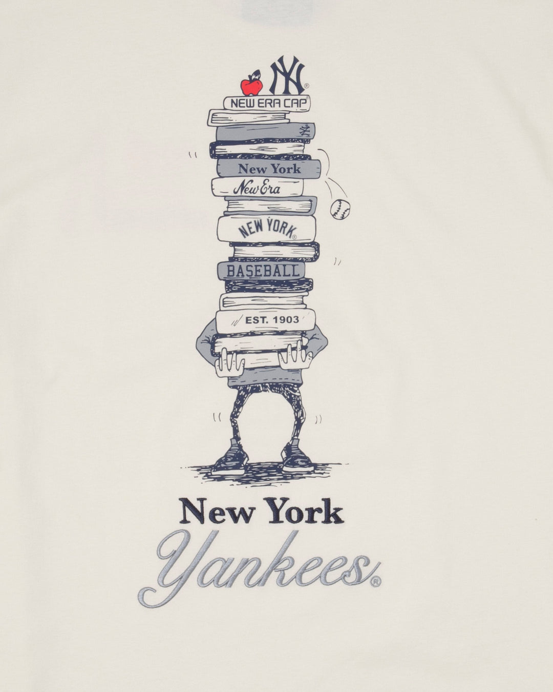NY Yankees Book Club Tee Off White - LOKK