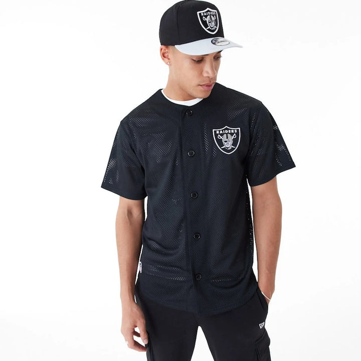 NFL Baseball Jersey Las Vegas Raiders Black/White - LOKK