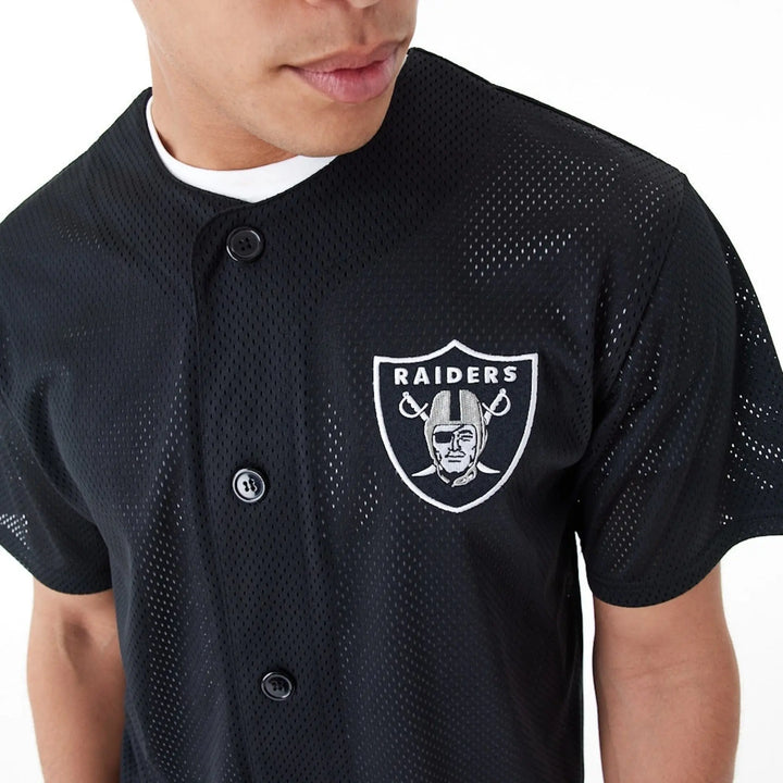NFL Baseball Jersey Las Vegas Raiders Black/White - LOKK