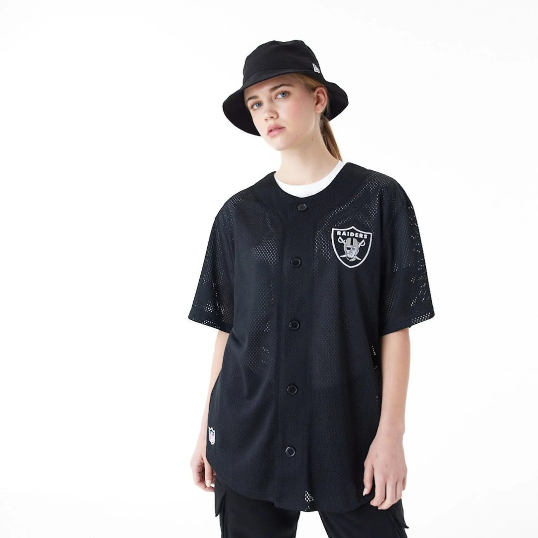 NFL Baseball Jersey Las Vegas Raiders Black/White - LOKK