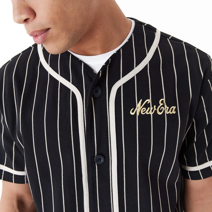 New Era Pinstripe Jersey New Era Black/Stone - LOKK