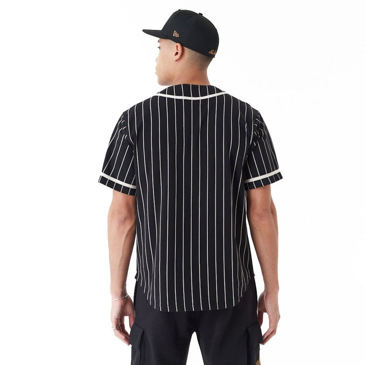 New Era Pinstripe Jersey New Era Black/Stone - LOKK