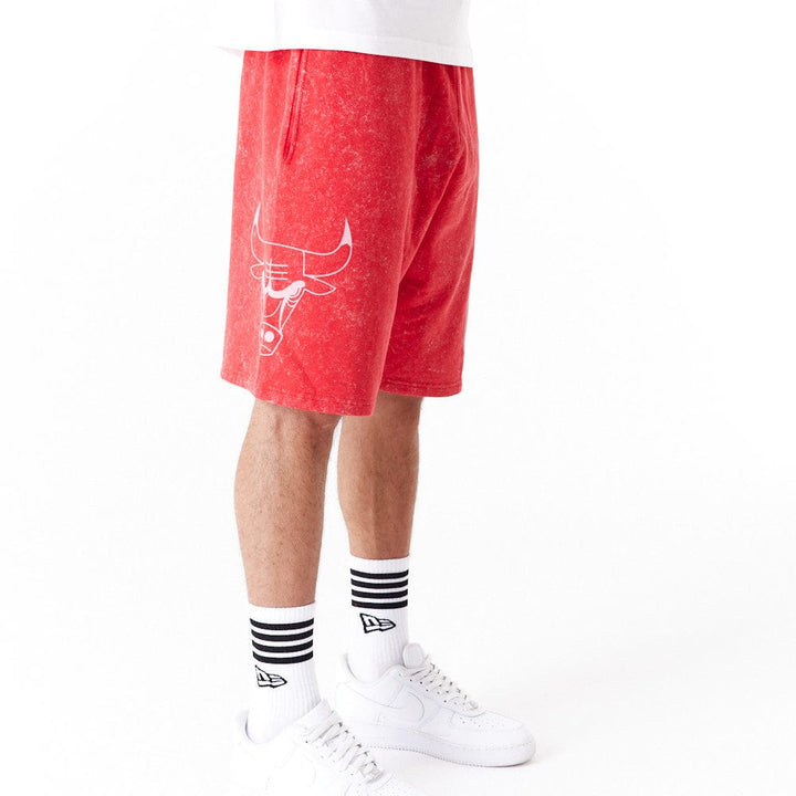 NBA Washed Shorts Chicago Bulls Red