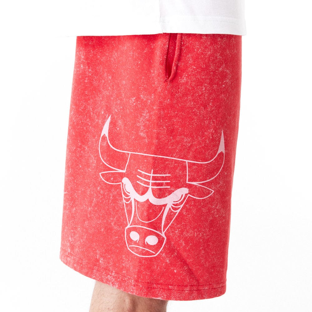 NBA Washed Shorts Chicago Bulls Red