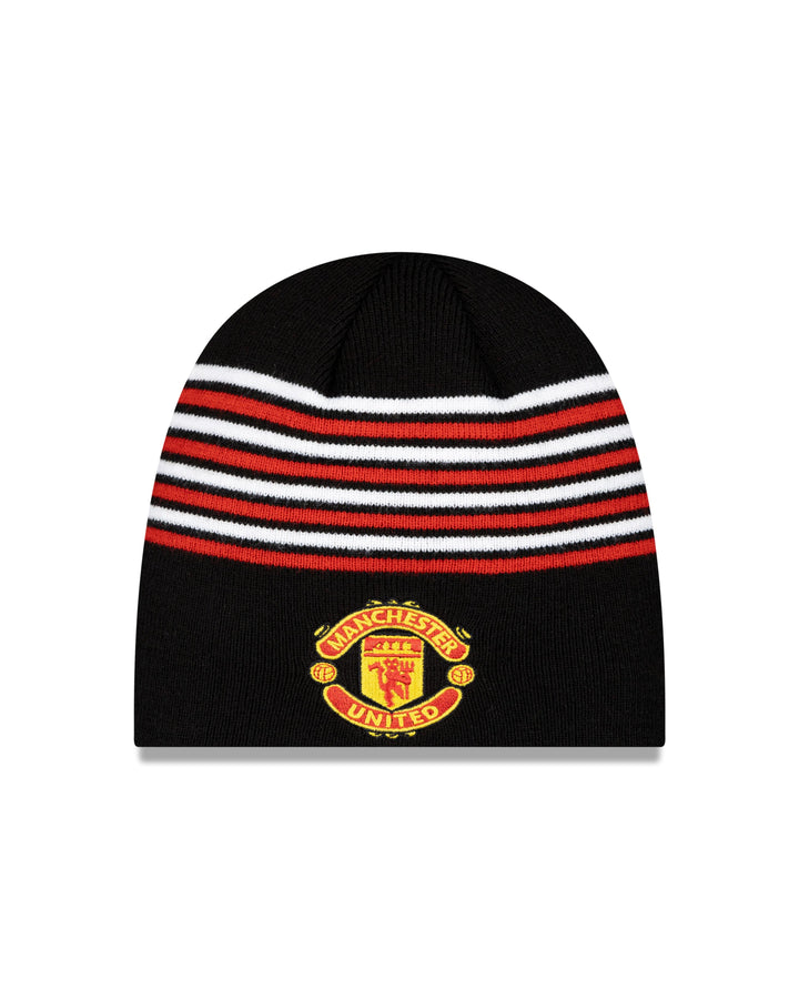 Stripe Skull Beanie Manchester United FC  Black/Scarlet