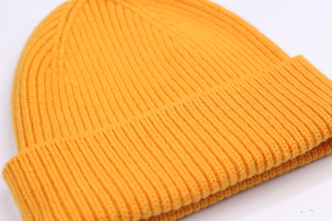 Merino Wool Beanie Burned Yellow - LOKK