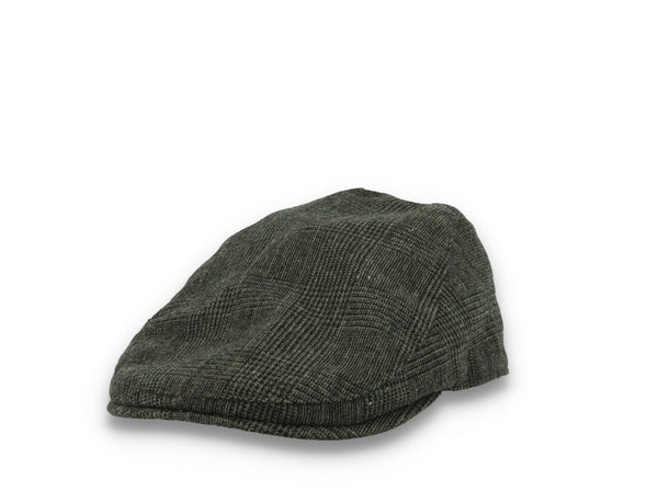 Barbour Cheviot Flat Cap Charcoal Check - LOKK