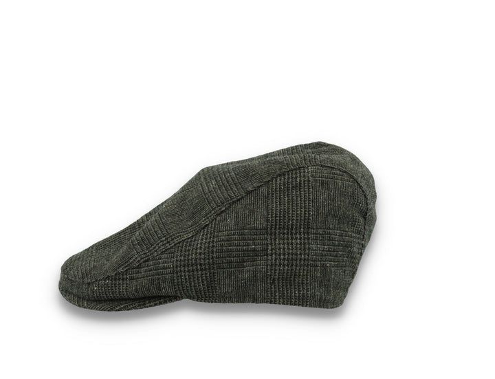 Barbour Cheviot Flat Cap Charcoal Check - LOKK