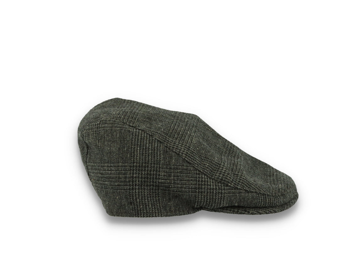 Barbour Cheviot Flat Cap Charcoal Check - LOKK