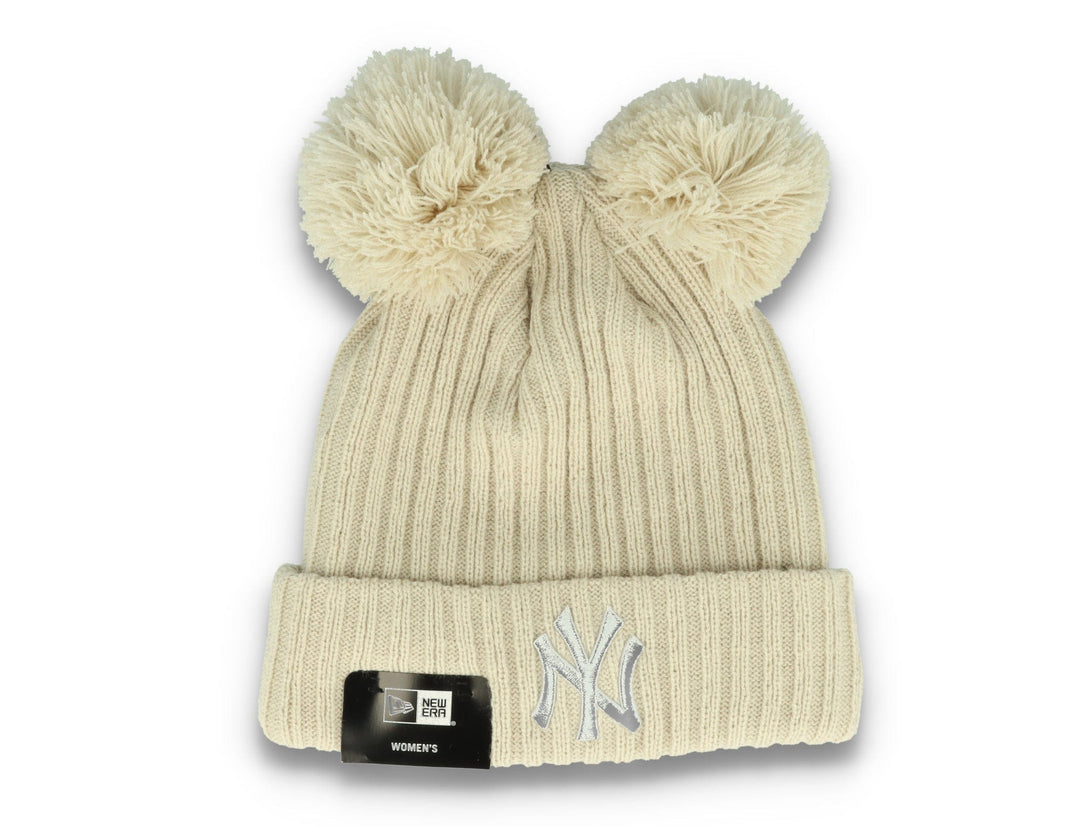 Womens Double Pom Beanie New York Yankees - LOKK