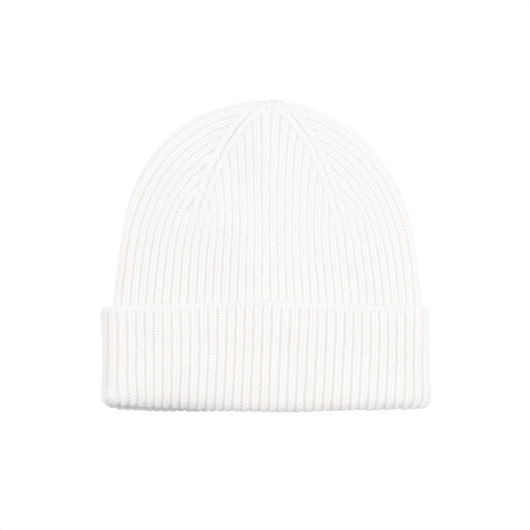 Merino Wool Beanie Optical White - LOKK