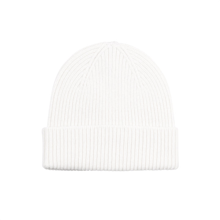 Merino Wool Beanie Optical White - LOKK