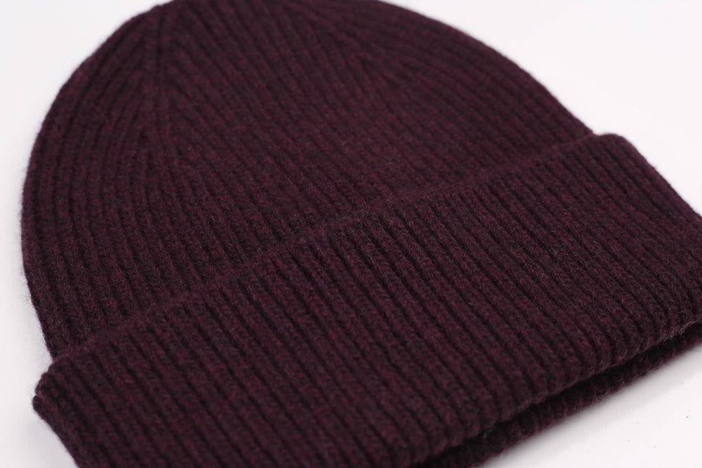 Merino Wool Beanie Oxblood Red - LOKK