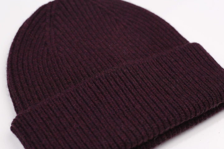 Merino Wool Beanie Oxblood Red - LOKK