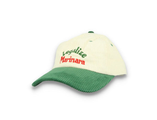 Legalise Marinara Corduroy Cap Ecru/Forest - LOKK