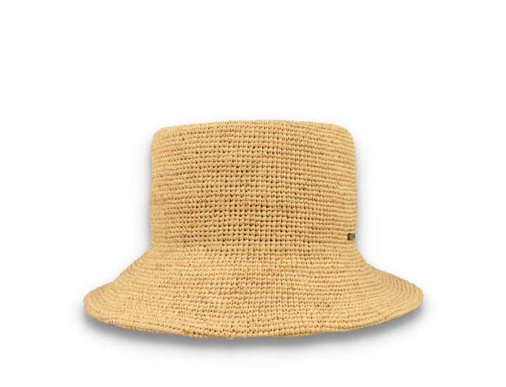 Ellee Straw Bucket Hat Tan