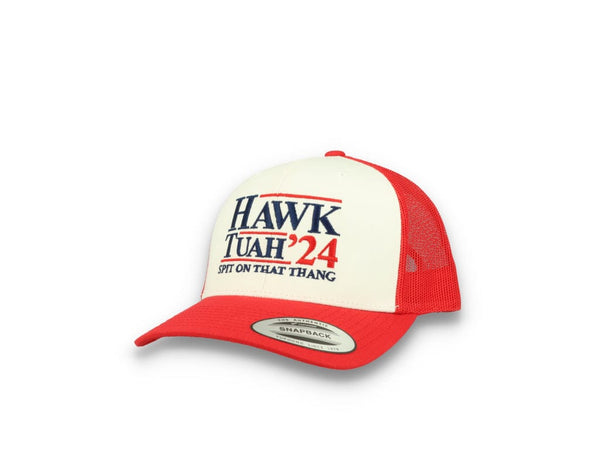 Hawk Tuah 24 - 6606 Retro Trucker Cap Red/White/Red